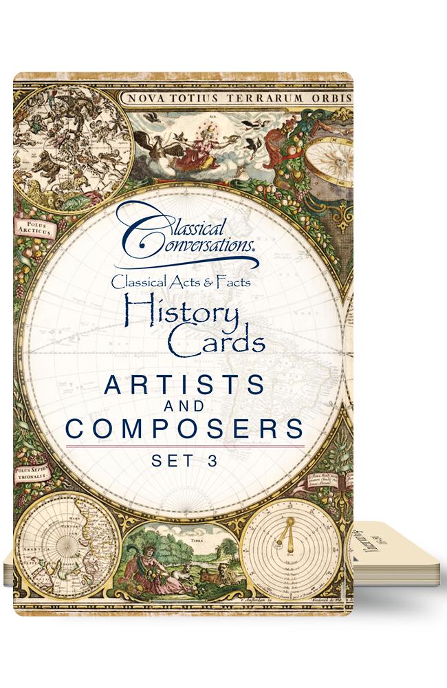 Classical Acts & Facts - History Cards - Artists and Composers, Set 3