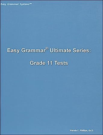 Easy Grammar Ultimate Grade 11 - Tests