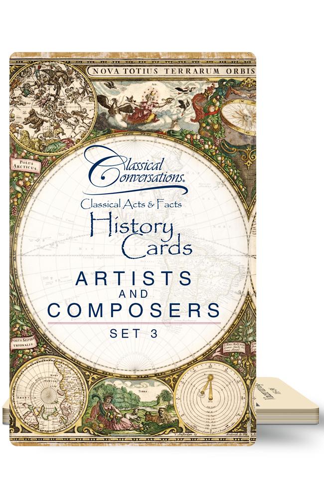 Classical Acts & Facts - History Cards -  Artists and Composers, Set 3