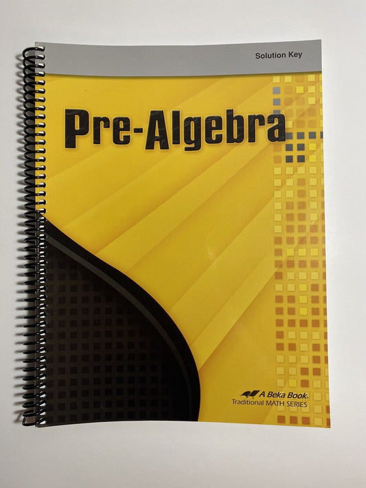 Pre-Algebra - Solution Key (3rd ed)