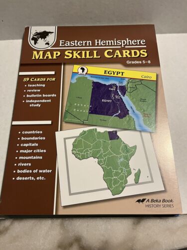 Eastern Hemisphere Map Skill Cards - Grade 5-8