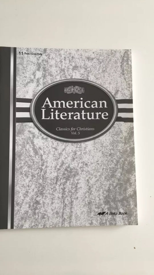 American Literature  - Test / Quiz key