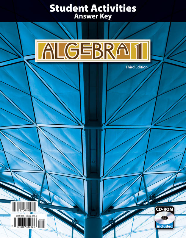 Algebra 1 (3rd ed) Student Activities Answer Key – Grace School ...