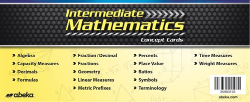 Intermediate Mathematics Concept Cards