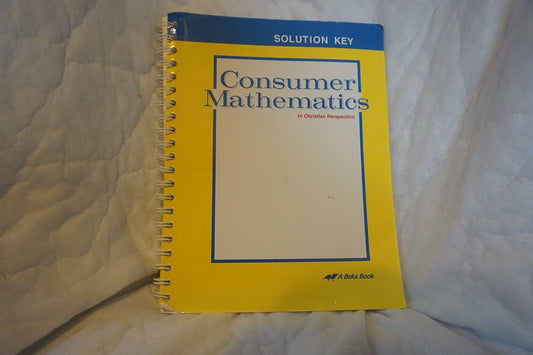 Consumer Mathematics - Solution Key