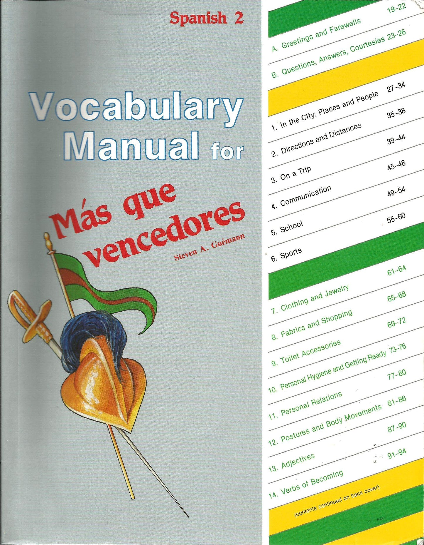 Spanish 2 Mas Que Vencedores - Vocabulary Manual