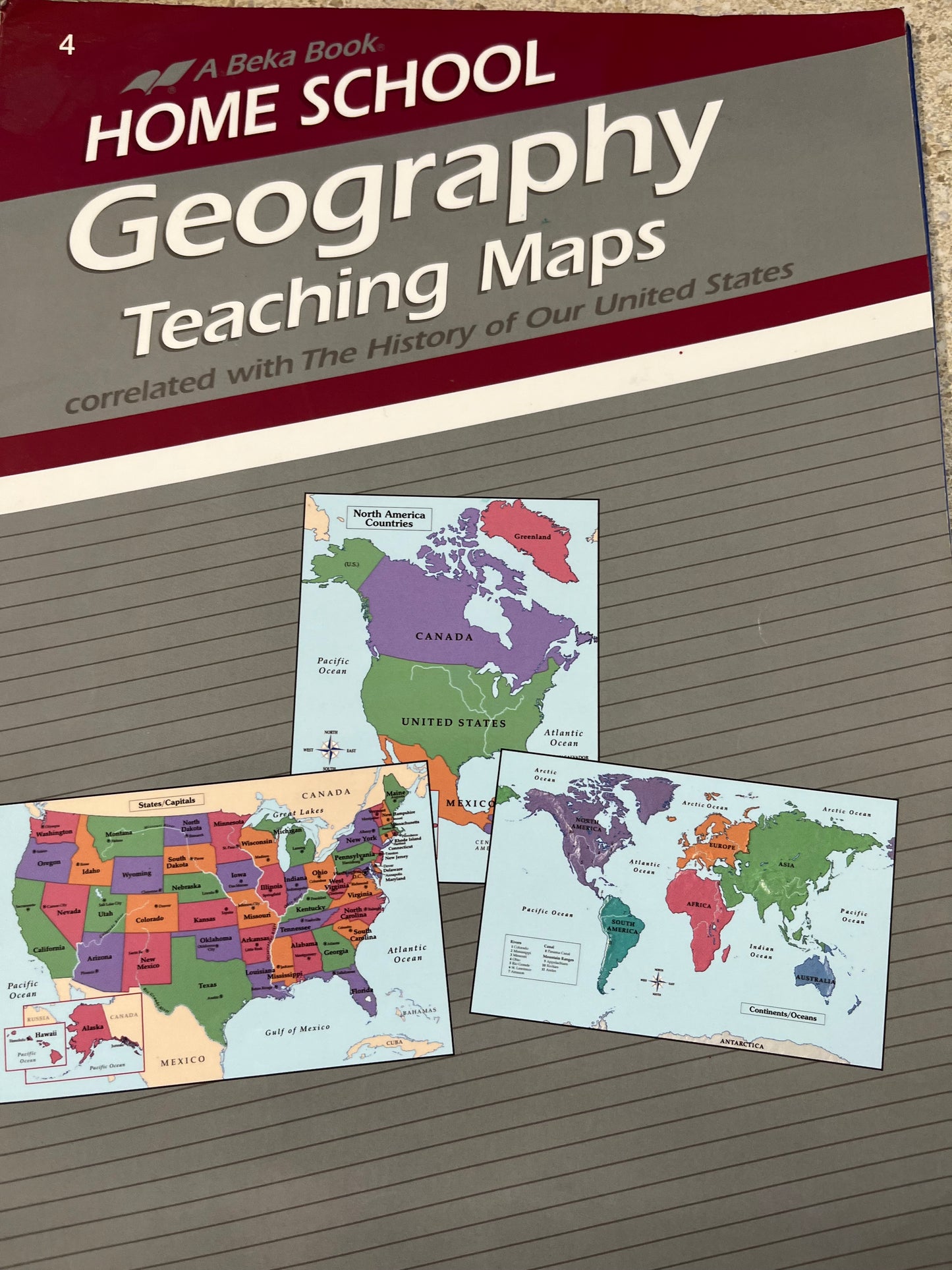 Geography Teaching Maps - correlated with The History of Our United States