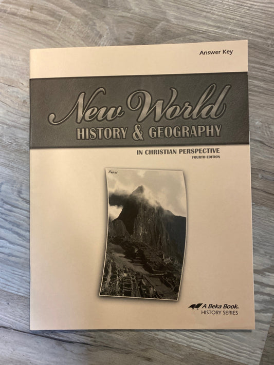 New World History and Geography (4th ed. ) - Answer Key