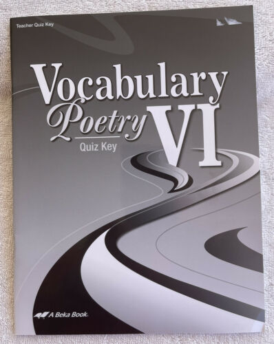 Vocabulary and Poetry VI - Quiz Key